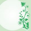 Abstract background with green flowers