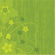 Abstract background with green flowers
