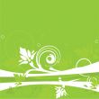 Abstract background with green flowers