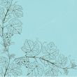 Vintage vector illustration with grape branch