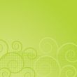 Abstract background with green flowers