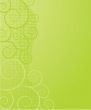 Abstract background with green flowers