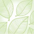 Abstract background with green flowers