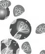 Abstract background with grey flowers