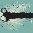 Abstract background with grey flowers