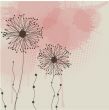 Abstract background with grey flowers