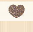 Cute vector background with vintage hearts