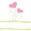 Cute vector background with vintage hearts