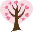 Cute vector background with vintage hearts