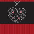 Cute vector background with vintage hearts