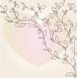 Cute vector background with vintage hearts