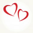 Cute vector background with vintage hearts