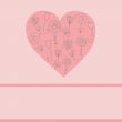Cute vector background with vintage hearts