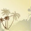 Summer background with grunge beach palms