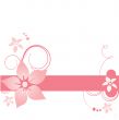 Vintage floral card with handdrawn flowers
