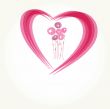 Cute vector background with vintage hearts