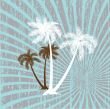 Summer background with grunge beach palms