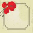 Spring card with beauty poppies.