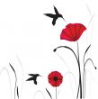 Spring card with beauty poppies.