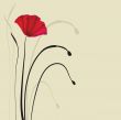Spring card with beauty poppies.