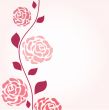 Retro card with vintage rose