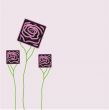 Retro card with vintage rose