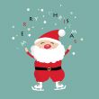 Christmas card with Santa Klaus