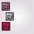 Retro card with vintage rose