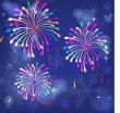 Colorful vector fireworks