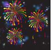 Colorful vector fireworks