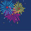 Colorful vector fireworks