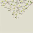 Bright greetings card with flowers and buttons