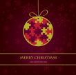Christmas card with holiday elements.
