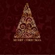 Christmas card with holiday elements.