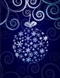 Christmas card with holiday elements.
