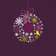 Christmas card with holiday elements.
