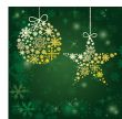 Christmas card with holiday elements.