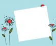 Vintage card with hand drawn flowers