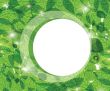 Abstract background with green flowers