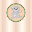 Cute grey teddy bear with patch.