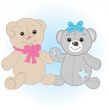 Teddy bears couple.