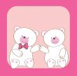 Teddy bears couple.