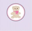 Cute grey teddy bear with patch.