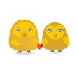 Owls couple in love.