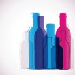 Abstract background with glass bottles