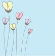 Floral card with butterflies