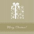 Greeting christmas card with present box