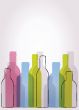 Abstract background with glass bottles