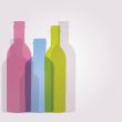 Abstract background with glass bottles