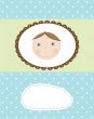 baby boy announcement card. vector illustration